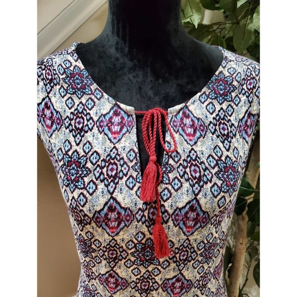 Beachlunchlounge Women's Multicolor Rayon Sleeveless Knee Length Dress Size XL - Picture 5 of 12